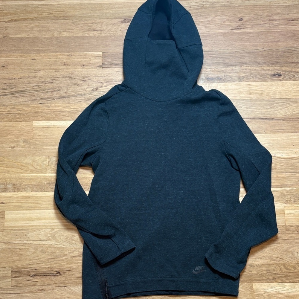 Nike Long Sleeve Dark Teal Tech Fleece Hoodie w/ Ninja Mask Men’s S